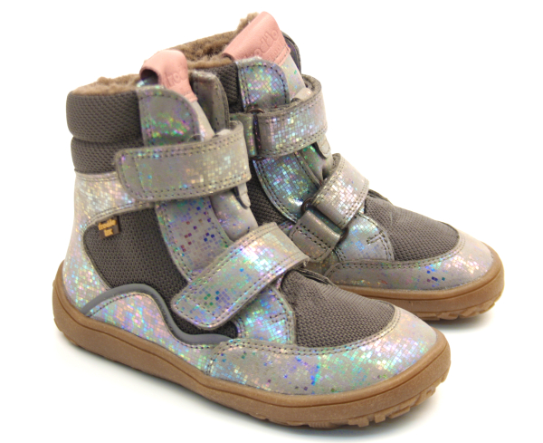 Froddo Barefoot zimní boty s membránou G3160189-7 Grey Silver Dětské sandále Renbut 13-106A