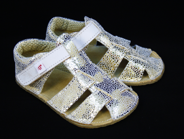 Ef Barefoot sandálky Gold Dětské sandále Renbut 13-106A