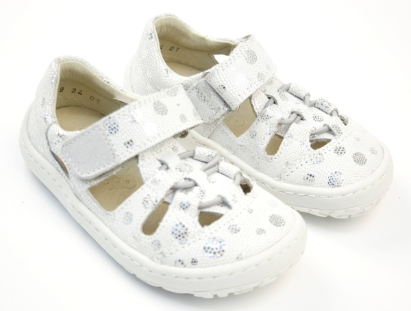 Froddo barefoot G3150262-9 White Shine Dětské sandále Renbut 13-106A