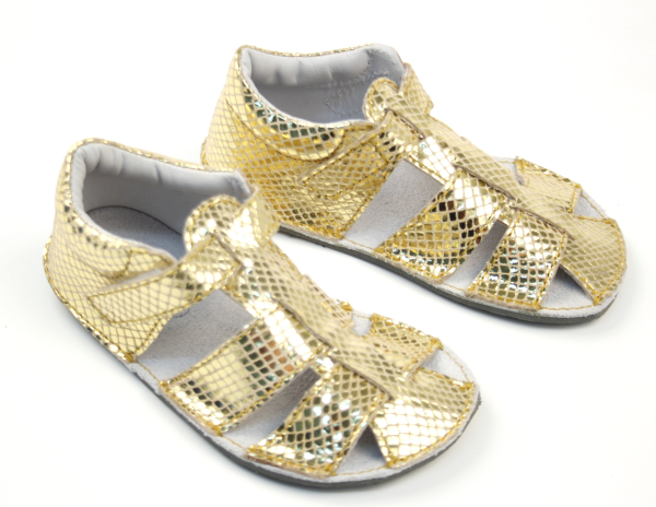 Ef Barefoot sandálky Golg Gliter Dětské sandále Renbut 13-106A