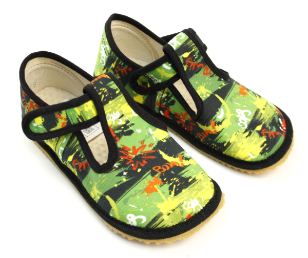 Beda Barefoot papuče Graffiti Dětské sandále Renbut 13-106A