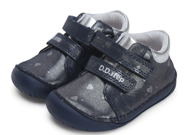 D.D. step Barefoot boty S070-42189 Royal Blue Dětské sandále Renbut 13-106A