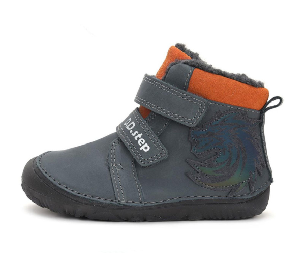 D.D.Step Barefoot zimní boty W073-42488A Dark Grey Dětské sandále Renbut 13-106A