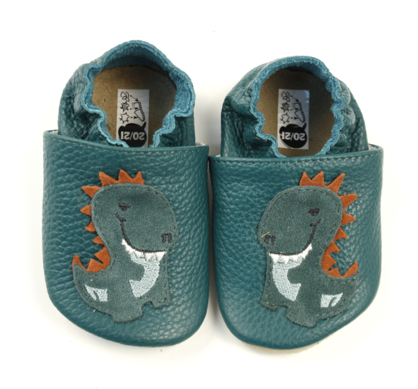 Kožené capáčky Funky Monkey Dinosaur Dětské sandále Renbut 13-106A