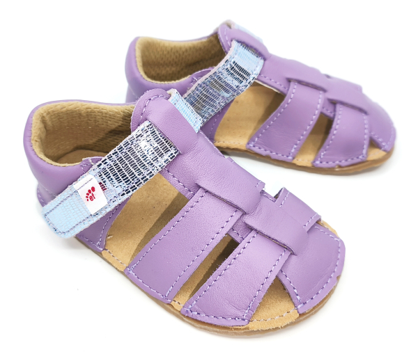 Ef Barefoot sandálky Fiolet Dětské sandále Renbut 13-106A