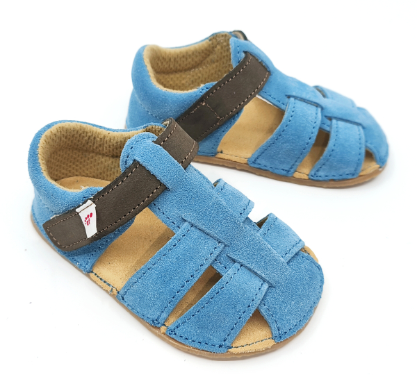 Ef Barefoot sandálky Blue Dětské sandále Renbut 13-106A