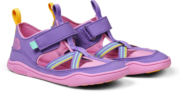 Affenzahn Sandal Vegan Breezy Creative Toucan Levander Dětské sandále Renbut 13-106A