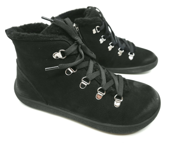beBare Bern Black nubuck Dětské sandále Renbut 13-106A