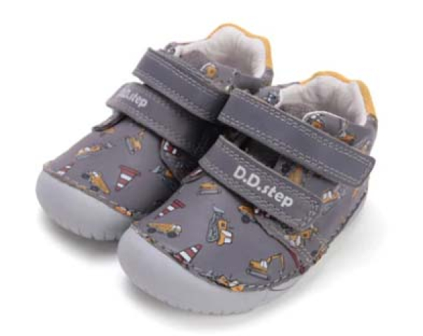 D.D. step Barefoot boty S070-52480A Dark Grey Dětské sandále Renbut 13-106A