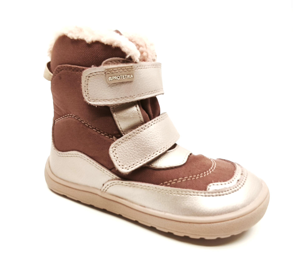 Protetika zimní barefoot boty Nut Pink Dětské sandále Renbut 13-106A