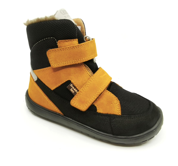 Froddo UP Barefoot zimní boty s membránou G3160252-6 Black Orange Dětské sandále Renbut 13-106A