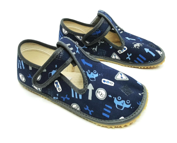 Beda Barefoot papuče Cars Dětské sandále Renbut 13-106A