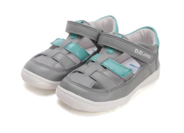 D.D. step Barefoot sandálky H077-61979B Dove Grey Dětské sandále Renbut 13-106A