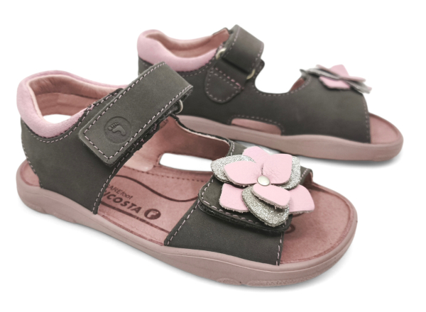 Ricosta sandály Pina Graphit Rosa Dětské sandále Renbut 13-106A