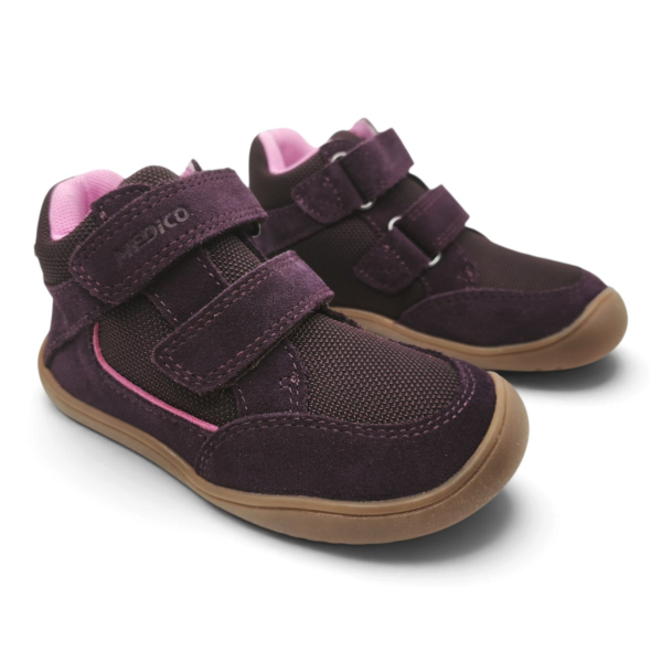 Medico barefoot Fialová ME 54509 Dětské sandále Renbut 13-106A