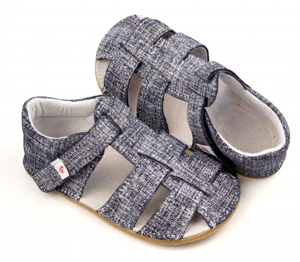 Ef Barefoot sandálky Jeans Dětské sandále Renbut 13-106A