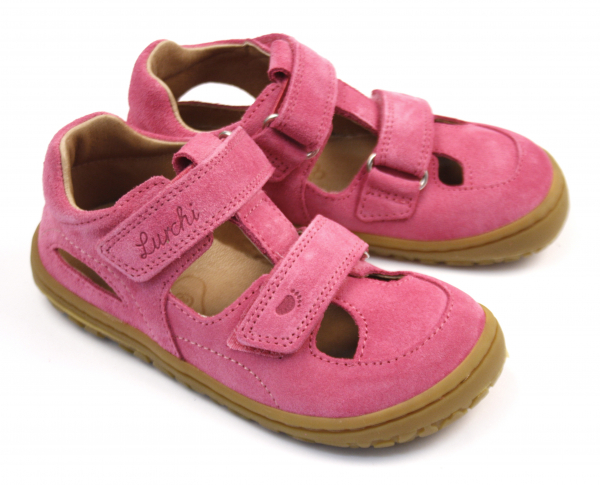 Lurchi barefoot Nando Suede Fuxia Dětské sandále Renbut 13-106A