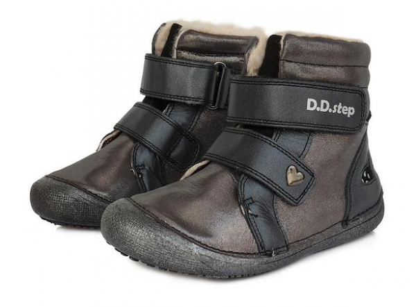 D.D.step Barefoot zimní obuv W063-829A Black Dětské sandále Renbut 13-106A
