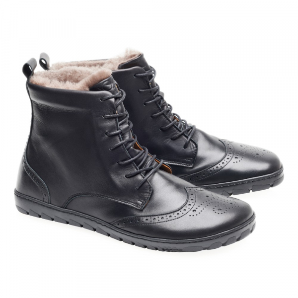 Zaqq Quintic Winter Brogue Black Dětské sandále Renbut 13-106A