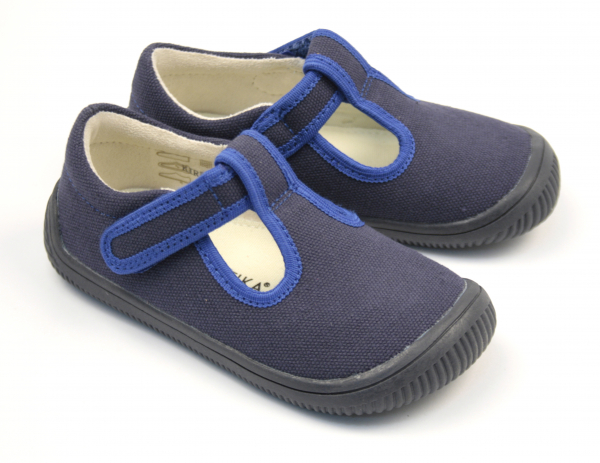 Barefoot obuv Protetika Kirby Denim Dětské sandále Renbut 13-106A
