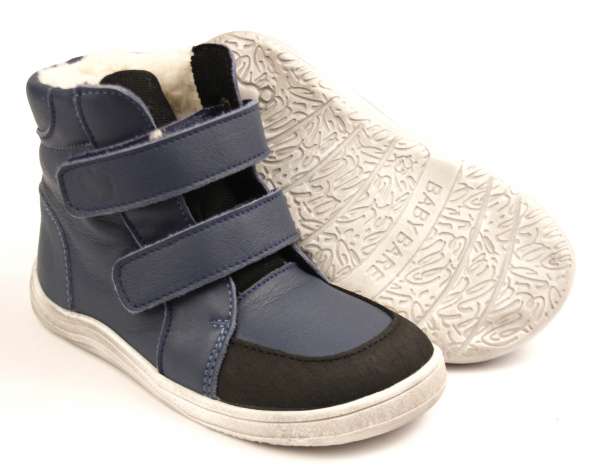 Baby Bare Shoes Febo Winter Navy Asfaltico Dětské sandále Renbut 13-106A