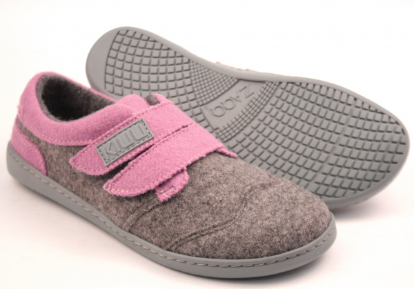Kiuu Funtastic Merino Grey Pink Dětské sandále Renbut 13-106A