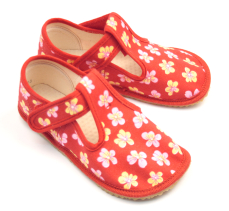 Beda Barefoot papučky Red Flower Beda Barefoot papučky Red Flower