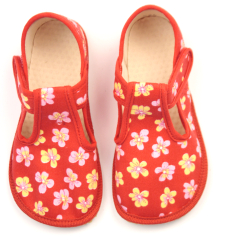 Beda Barefoot papučky Red Flower Beda Barefoot papučky Red Flower