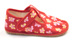 Beda Barefoot papučky Red Flower Beda Barefoot papučky Red Flower