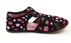 Ef Barefoot papuče 386 Black Hearts Ef Barefoot papuče 386 Black Hearts