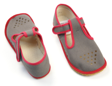 Beda Barefoot papuče Grey pink Beda Barefoot papuče Grey pink