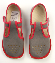 Beda Barefoot papuče Grey pink Beda Barefoot papuče Grey pink