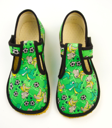 Beda Barefoot papuče Green Dinoball Beda Barefoot papuče Green Dinoball