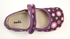Beda Barefoot papuče Violet Flower Beda Barefoot papuče Violet Flower