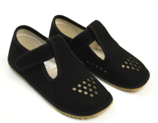 Beda Barefoot papuče Just Black Beda Barefoot papuče Just Black
