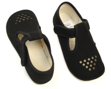 Beda Barefoot papuče Just Black Beda Barefoot papuče Just Black