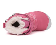 D.D.Step Barefoot zimní boty W073-52684B Dark Pink