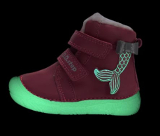 D.D.Step Barefoot zimní boty W073-52684B Dark Pink