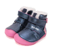 D.D.Step Barefoot zimní boty W073-52684 Royal Blue