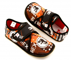 Ef barefoot chlapecké papuče 394 Trex Black Ef barefoot chlapecké papuče 394 Trex Black