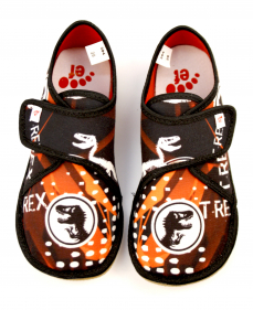 Ef barefoot chlapecké papuče 394 Trex Black Ef barefoot chlapecké papuče 394 Trex Black