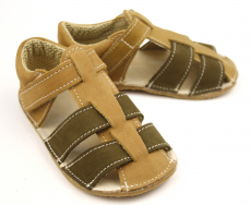 Ef Barefoot sandálky Olivová Ef Barefoot sandálky Olivová