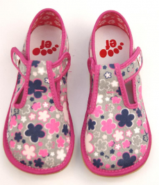 Ef barefoot dívčí bačkory 395 Květy Ef barefoot dívčí bačkory 395 Květy