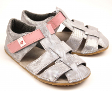 Ef Barefoot sandálky Stříbrná Ef Barefoot sandálky Stříbrná