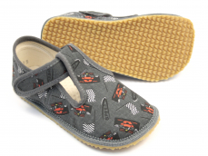 Beda Barefoot papuče Šedá formule Beda Barefoot papuče Šedá formule