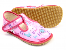 Beda Barefoot bačkory růžové písmeno Beda Barefoot bačkory růžové písmeno