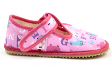 Beda Barefoot bačkory růžové písmeno Beda Barefoot bačkory růžové písmeno
