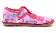 Beda Barefoot bačkory růžové písmeno Beda Barefoot bačkory růžové písmeno