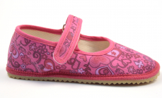 Beda Barefoot bačkory růžové srdce Beda Barefoot bačkory růžové srdce