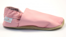 Kožené capáčky baBice barefoot - Pink Kožené capáčky baBice barefoot - Pink